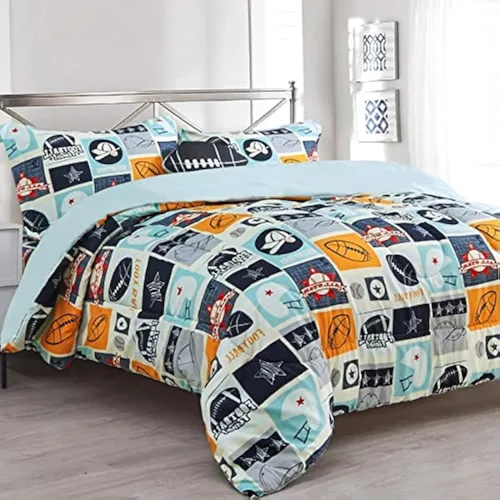 Miniatura 24 de Juego de edredón para cama individual y queen para niño y niña, con fundas de almohada, juego de sábanas y almohada decorativa con juguete, varios