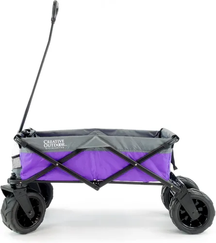 Miniatura 2 de Creative Outdoor Push Pull - Cochecito plegable para exteriores, capacidad de peso de 200 libras, carrito plegable portátil todo terreno, ruedas