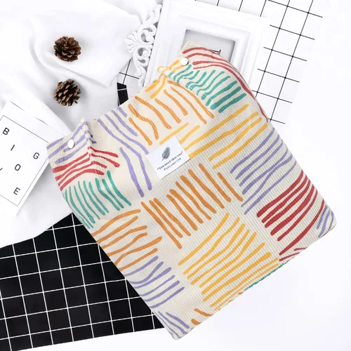 Miniatura 208 de Ayieyill - Bolsa de pana para mujer y niña, con correa de lona para colgar al hombro, bolsa con bolsillo