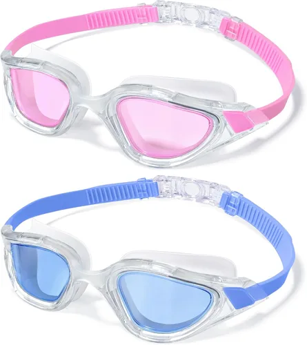 Miniatura 10 de Keary Gafas de natación para adultos para hombres y mujeres, gafas de natación para jóvenes, protección UV, antivaho, gafas de agua para piscina Azul