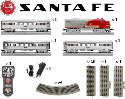 Miniatura 3 de Lionel Santa Fe Super Chief Electric O Gauge 5.0 - Juego de tren Bluetooth con mando a distancia