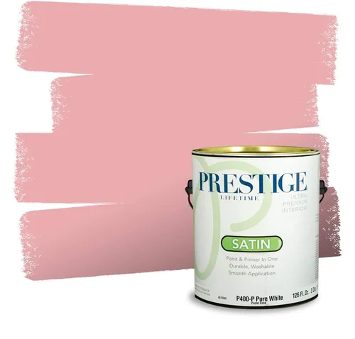 Miniatura 270 de Prestige Paints Pintura exterior e imprimación en uno, 1 galón, plano, coincidencia comparable de Valspar* Amber Rose*