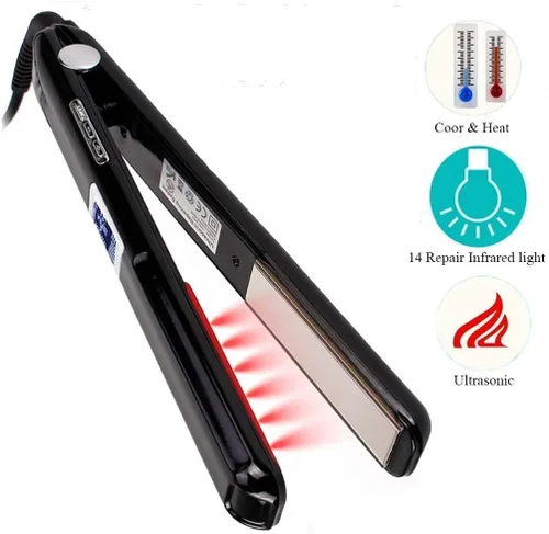 Miniatura 3 de Herramienta profesional para recuperar el cabello dañado con plancha ultrasónica para el cuidado del cabello por infrarrojos, plancha plana fría