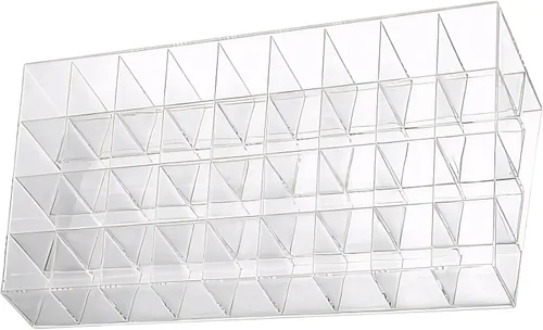 Miniatura 11 de Organizador de lápiz labial transparente para tocador, caja de almacenamiento de maquillaje, soporte para cosméticos para escritorio, diseño ligero