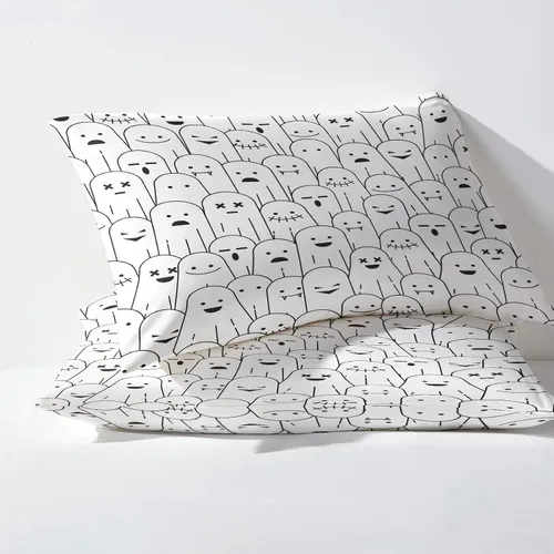 Miniatura 3 de Generic Juego de sábanas y fundas de almohada estampadas de 3 piezas para niños y niñas, tamaño individual, sábana bajera ajustable de microfibra