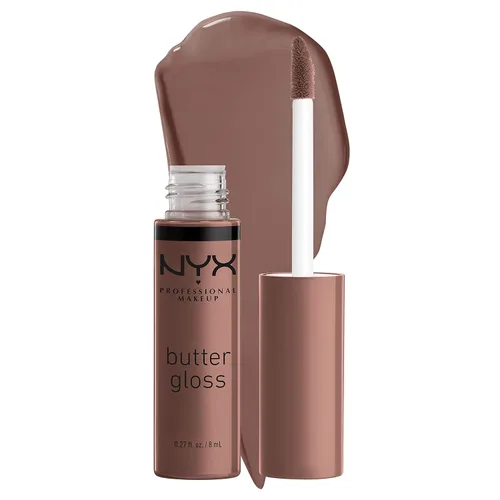 Miniatura 38 de NYX MAQUILLAJE PROFESIONAL Brillo de mantequilla, brillo de labios no pegajoso - crema brulée (natural)
