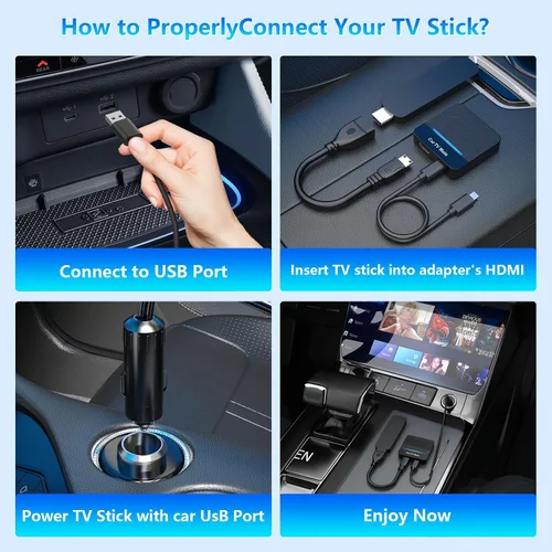 Miniatura 9 de Car TV Mate Pro y adaptador multimedia inalámbrico CarPlay HDMI, convertidor de palo de TV Fire 2025 para lanzadores de pantalla/máquina