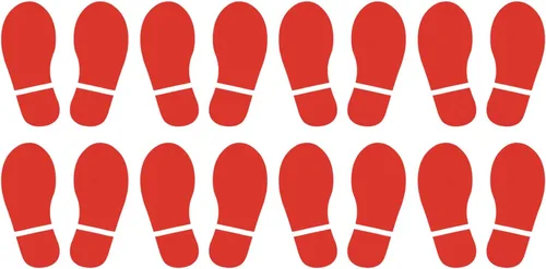 Miniatura 14 de PATIKIL Adhesivo de huellas de 6 x 2.5 pulgadas, 8 pares de zapatos de PVC para decoración de clase, guía de escaleras, color negro