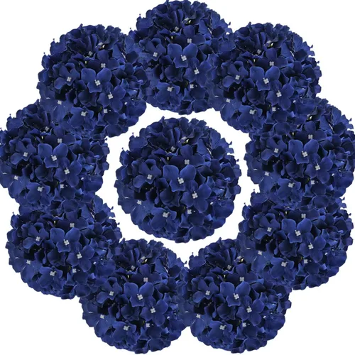 Miniatura 6 de Cabezales artificiales de hortensias de seda para decoración de bodas caseras, 10 unidades Rosa bebé