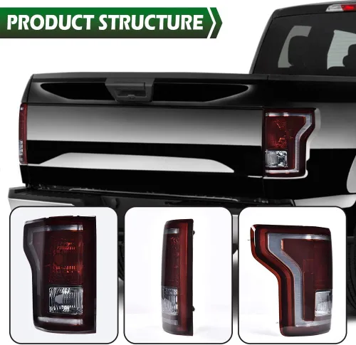 Miniatura 6 de GRAND ORANGE Conjunto de luces traseras compatibles con Ford F150 2015 2016 2017 Luces traseras laterales izquierda y derecha luces traseras luces
