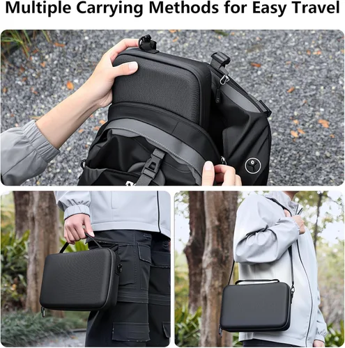 Miniatura 5 de AMAZEAR Funda de transporte para DJI Osmo Action 5 Pro, accesorios DJI Action5 Pro, protector compacto y rígido, bolsa de transporte portátil