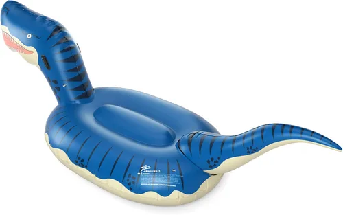 Miniatura 5 de Jasonwell Flotador inflable de dinosaurio para piscina, para niños, niñas, adultos, 124 pulgadas, tiranosaurio gigante Rex, flotador, verano, playa