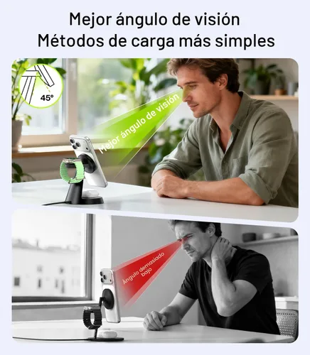 Miniatura 4 de Estación de carga 3 en 1 para dispositivos Apple, cargador inalámbrico rápido de 15 W compatible con soporte de carga MagSafe para iPhone 17 16 15