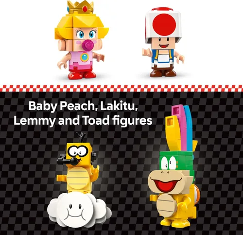 Miniatura 4 de LEGO Super Mario: Mario Kart Baby Peach & Grand Prix Set Home Circuit - Juego de construcción de juguetes de Nintendo para niños, niñas y niños, a