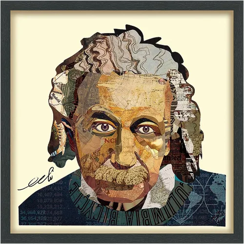 Miniatura 24 de Empire Art Direct Alex Zeng - Papel gráfico enmarcado con collage dimensional de bulldog francés bajo vidrio, listo para colgar, 17 x 17 pulgadas