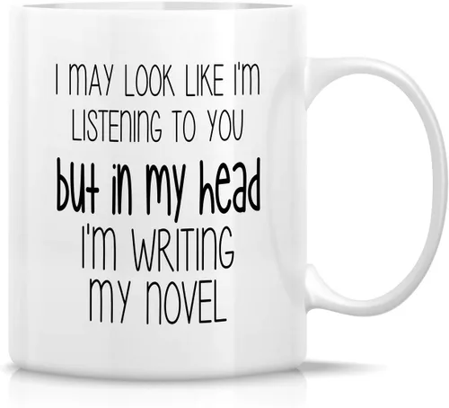 Miniatura 18 de Retreez Taza divertida - Soy un escritor, cualquier cosa puede ser utilizada en una historia, 11 Oz Tazas de café de cerámica - Taza graciosa