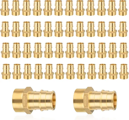 Miniatura 21 de PEX-A - Accesorios de expansión PEX-A, adaptador NPT roscado hembra PEX-A de 1/2 x 1/2 pulgadas, accesorios de tubería de expansión de latón