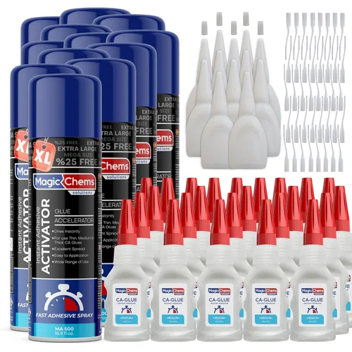 Miniatura 14 de Magic Chems - Pegamento CA con kit activador (2 pegamento de 0.8 onzas + activador de 6.7 onzas líquidas), adhesivo de cianoacrilato para impresión