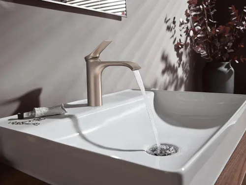 Miniatura 4 de hansgrohe Vivenis 75020821 - Grifo moderno para lavabo de baño de 1 agujero en níquel cepillado cepillado níquel