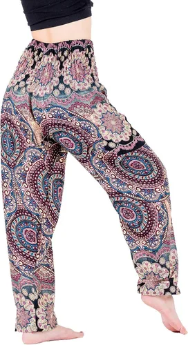 Miniatura 4 de LOFBAZ Vivid Yoga Harem Pantalones para Mujer Boho Hippie Lounge Pijamas India Beach