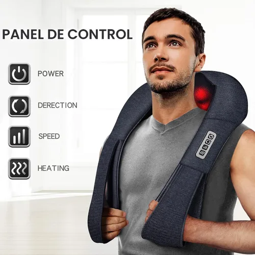 Miniatura 2 de Mo Cuishle - Masajeador Shiatsu de espalda, hombros y cuello con calor, masaje eléctrico de tejido profundo 4D de amasamiento, los mejores regalos