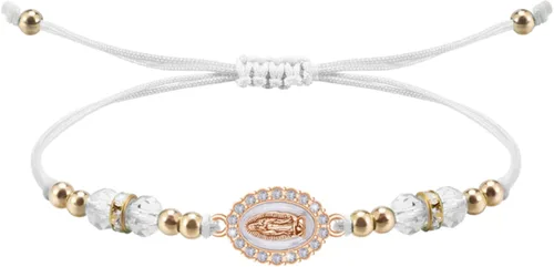 Miniatura 10 de Pulsera Virgen María con cordón ajustable Nuestra Señora de Guadalupe Pulsera de cuentas de cristal