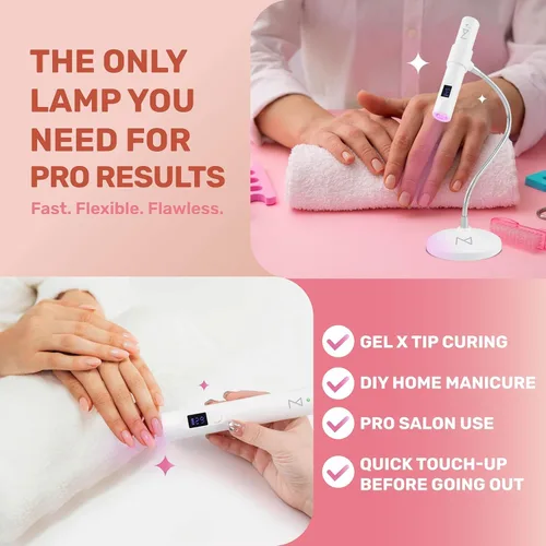 Miniatura 7 de M - GlamCure GO Lámpara de curado de uñas con tecnología Focus Beam, pantalla táctil - Luz LED y UV para uñas - Lámpara de curado para uñas de gel