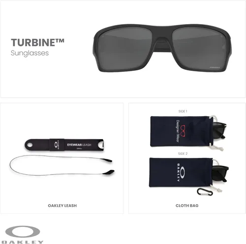 Miniatura 9 de Oakley Turbine OO9263 - Gafas de sol rectangulares para hombre, correa + paquete con kit de gafas de diseñador iWear