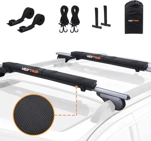 Miniatura 8 de HEYTRIP Almohadillas Universales Suaves para Portaequipajes de Techo para Kayak/Tabla de Surf/SUP/Canoa con Correas de Amarre de 15 Pies y Bolsa