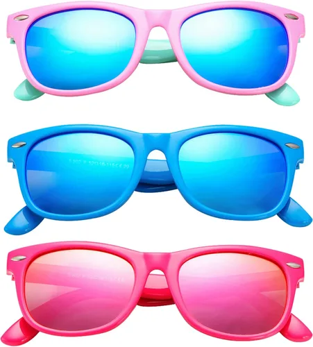 Miniatura 9 de Lentes de sol polarizados de goma elastómero termoplástico (TPEE) flexible, para niñas y niños de 3 a 9 años