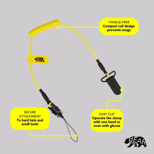 Miniatura 4 de BearTOOLS Cordón elástico de micro bobina, carga máxima de 2.0 lbs y 19.7 in de doble fijación Cordón de herramienta para herramientas pequeñas
