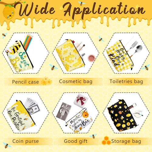 Miniatura 4 de Reginary 6 bolsas de maquillaje, monedero de viaje, bolsa de cosméticos impermeable multifunción con cremallera, bolsa de aseo para lápices