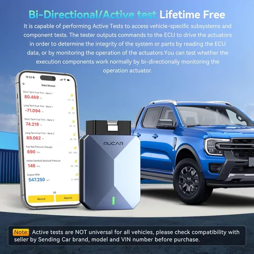 Miniatura 8 de MUCAR Actualización de por vida Bluetooth del escáner OBD2 asistido por AI, BT200 MAX compatible con ELM327, todos los sistemas OBD2 herramienta