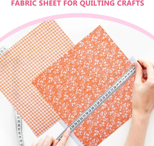 Miniatura 4 de 2 paquetes de tela de lino para ropa, tela de punto, manualidades de bricolaje, paquetes de cuartos gruesos de lino impresos, cuadrados de acolchado