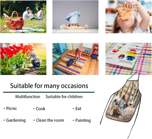 Miniatura 6 de Delantal personalizado para niños y niños pequeños, delantal personalizado para niñas y niños pequeños, para cocinar, hornear, pintar, de 3 a 8 años