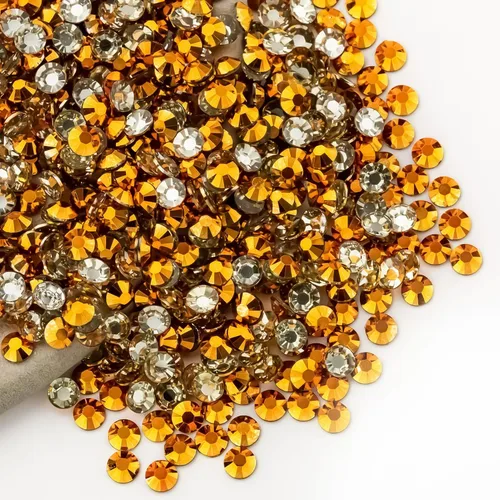 Miniatura 107 de Diamantes de imitación AB verdes a granel, 5000 piezas de diamantes de imitación de fondo plano redondos de gelatina AB sin fijación térmica, gemas