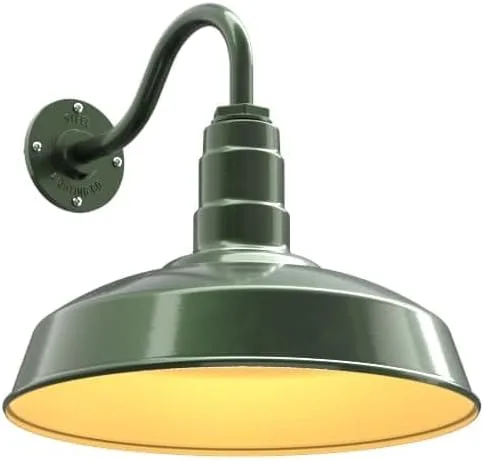Miniatura 79 de Steel Lighting Co. Gardena - Luz de granero Montaje en pared al aire libre Cúpula de 16 pulgadas Cuello de cisne de 16 pulgadas Luz
