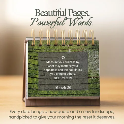Miniatura 9 de MESMOS Calendario diario 366 Mindfulness, calendario perpetuo sin fecha, decoración de escritorio para hombres y mujeres, regalos inspiradores