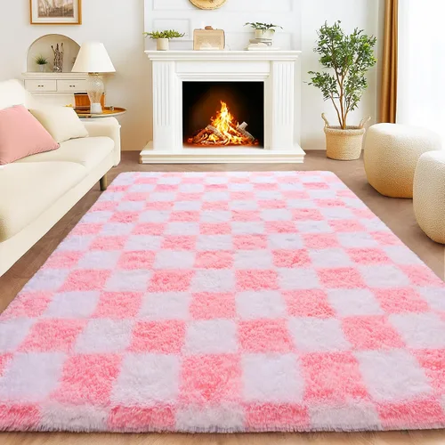 Miniatura 87 de Awaytail Alfombra Esponjosa Lavable 2x3 Pies, Pura Negra Alfombra para Silla de Escritorio Antideslizante, Alfombra Supersuave para Niños