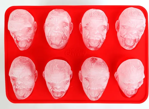 Miniatura 8 de SILICONE, bandeja para hacer dulces con cabeza de zombie, 8 cavidades realistas por bandeja, para gelatina, chocolates, adornos para cupcakes