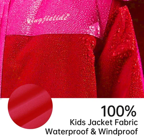 Miniatura 21 de Chaqueta de esquí impermeable para niñas, chaqueta de snowboard para exteriores, resistente al viento, con forro polar, abrigo de nieve cálido