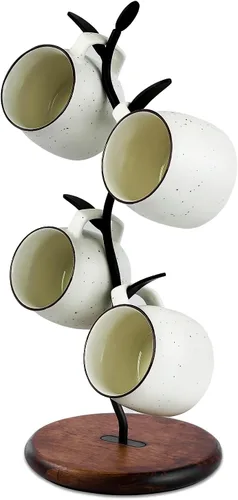 Árbol de taza de café, soporte para tazas para encimera, estante de almacenamiento de tazas, soporte para tazas para decoración de barra de café y
