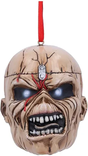 Nemesis Now Trooper Eddie - Adorno colgante de 3.0 in, resina, beige, mercancía con licencia oficial, coleccionable, fundido en resina más fina,