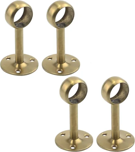 Miniatura 8 de Coshar Soporte de barra de cortina de ducha de acero inoxidable resistente de 1 pulgada (0.984 in) de diámetro. Soporte montado en techo y pared