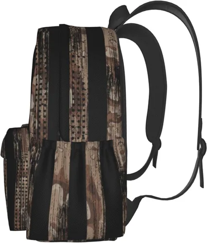 Miniatura 2 de Mochila de camuflaje vintage con bandera americana, bolsas de libros, ligeras, informales, para portátil, mochila de viaje para hombre y mujer
