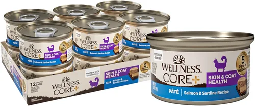 Miniatura 17 de Wellness CORE+ Digestive Health Pate Alimento húmedo enlatado en paté para adultos, natural, rico en proteínas, sin granos, receta de pescado