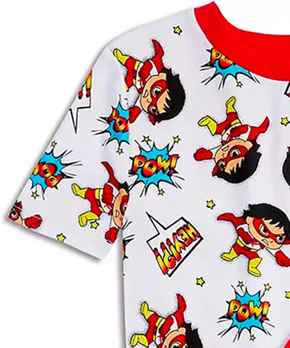 Miniatura 3 de Komar Kids Boys' Ryan's World 4 Piece Cotton Pajamas