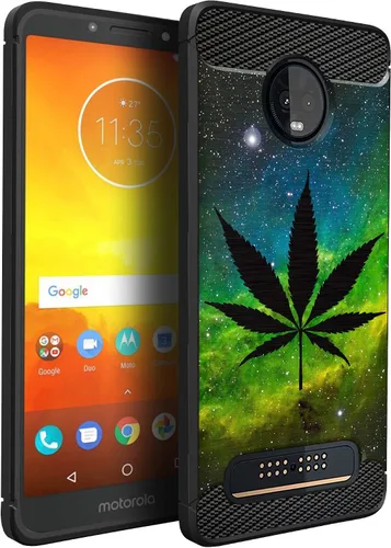 Miniatura 26 de CasesOnDeck Funda compatible con [Motorola Moto Z3 Play Moto Z3] Moto Z3 Design, funda delgada negra flexible y elegante protección contra golpes