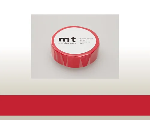 Miniatura 2 de MT MT01P181Z mt Sólidos Washi Cinta adhesiva de papel [Kamoi Kakoshi genuino/Producido en Japón]: 3/5" x 33 pies, Rojo