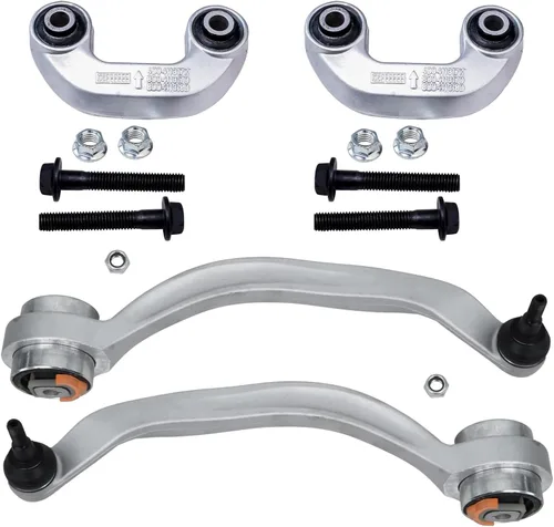 Miniatura 228 de Detroit Axle - Brazos de control superiores traseros para Chrysler 300 Dodge Challenger Charger Magnum, reemplazo del conjunto de brazos de control